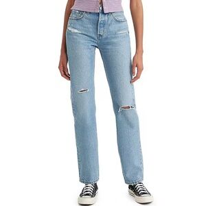 Light Blue Distressed Women's Jeans